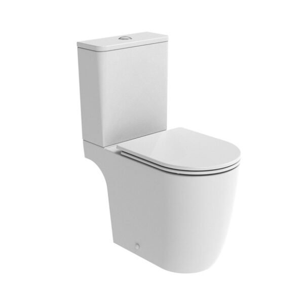 Tavistock Compass Round Open Back Close Coupled Toilet With Cistern And Soft Close Seat - White - Image 2