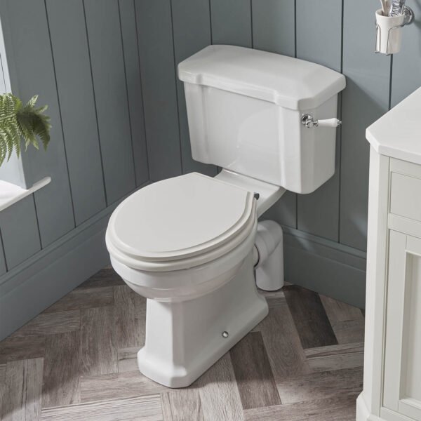 Tavistock Vitoria Open Back Closed Coupled Toilet With Cistern - White