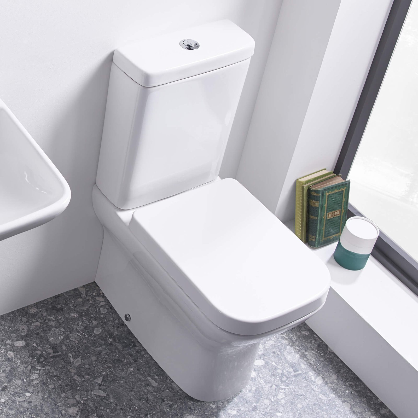 Tavistock Structure Comfort Height Fully Enclosed Close Coupled Toilet With Cistern And Soft Close Seat - White