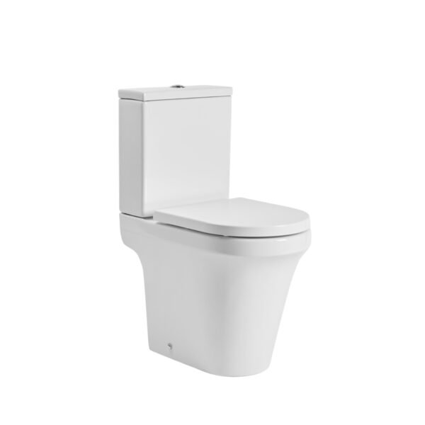 Tavistock Aerial Comfort Height Open Back Close Coupled Toilet With Cistern And Soft Close Seat - White - Image 2