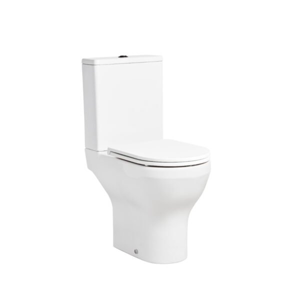 Tavistock Micra Evo Comfort Height Open Back Close Coupled Toilet With Cistern And Soft Close Seat - White - Image 2