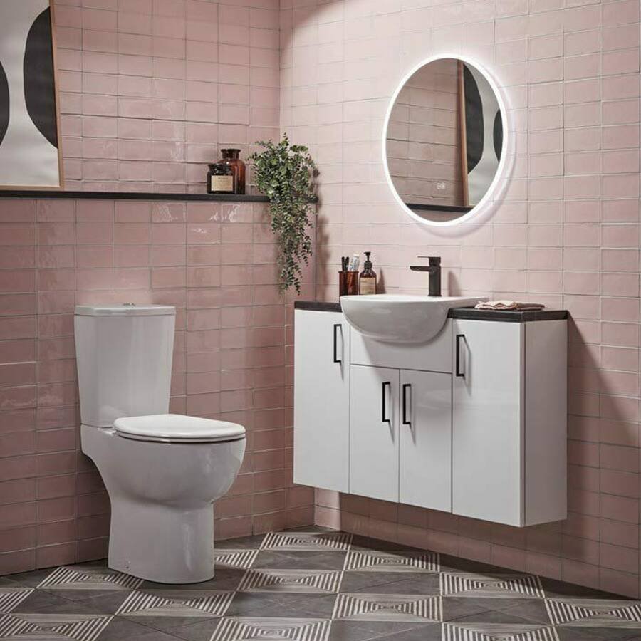 Tavistock Micra Evo Comfort Height Open Back Close Coupled Toilet With Cistern And Soft Close Seat - White