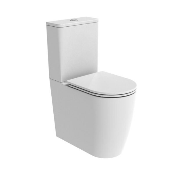 Tavistock Compass Round Comfort Height Fully Enclosed Close Coupled Toilet With Cistern And Soft Close Seat - White - Image 3