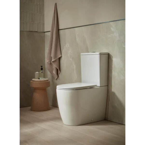 Tavistock Compass Round Comfort Height Fully Enclosed Close Coupled Toilet With Cistern And Soft Close Seat - White - Image 2