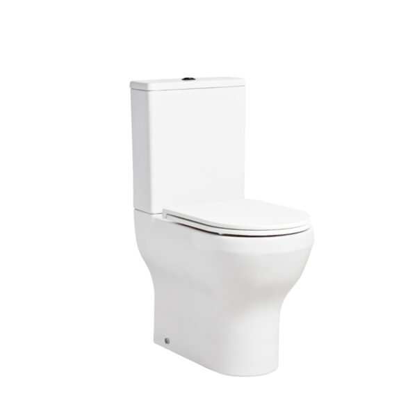 Tavistock Micra Evo Fully Enclosed Comfort Height Close Coupled Toilet With Cistern And Soft Close Seat - White - Image 2