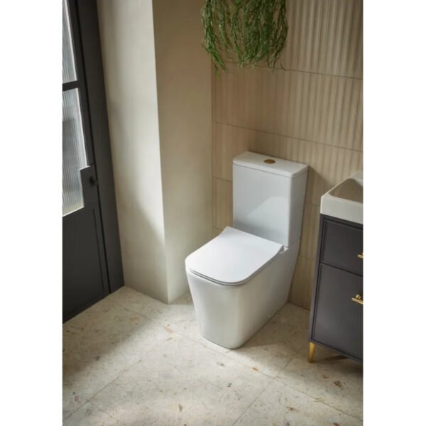 Tavistock Compass Square Fully Enclosed Close Coupled Toilet With Cistern And Seat - White