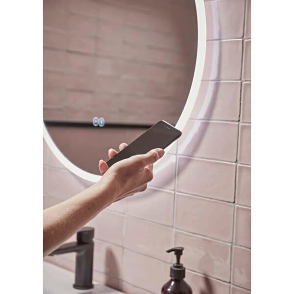Tavistock Resonate Round LED Illuminated Mirror With Demister Pad And Bluetooth - Image 2