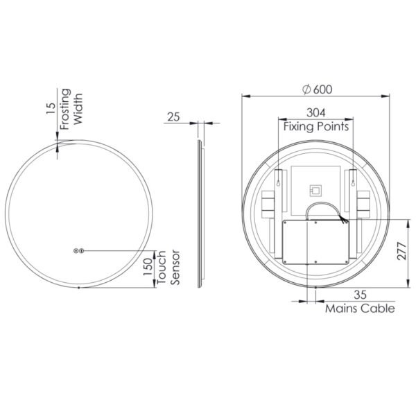 Tavistock Resonate Round LED Illuminated Mirror With Demister Pad And Bluetooth - Image 5