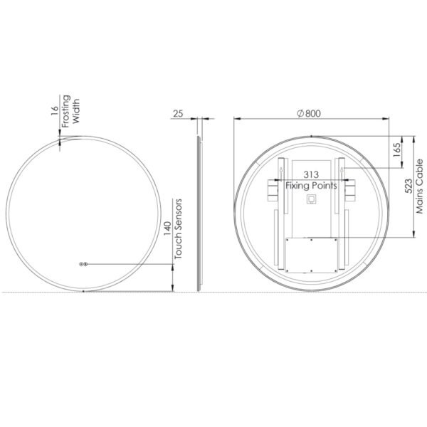Tavistock Resonate Round LED Illuminated Mirror With Demister Pad And Bluetooth - Image 6