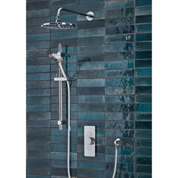 Tavistock Axiom Dual Function Concealed Shower System With Riser Kit And Overhead Shower