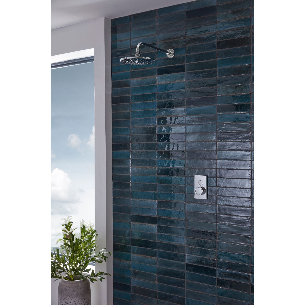 Tavistock Axiom Single Function Push Button Concealed Shower Valve - Chrome