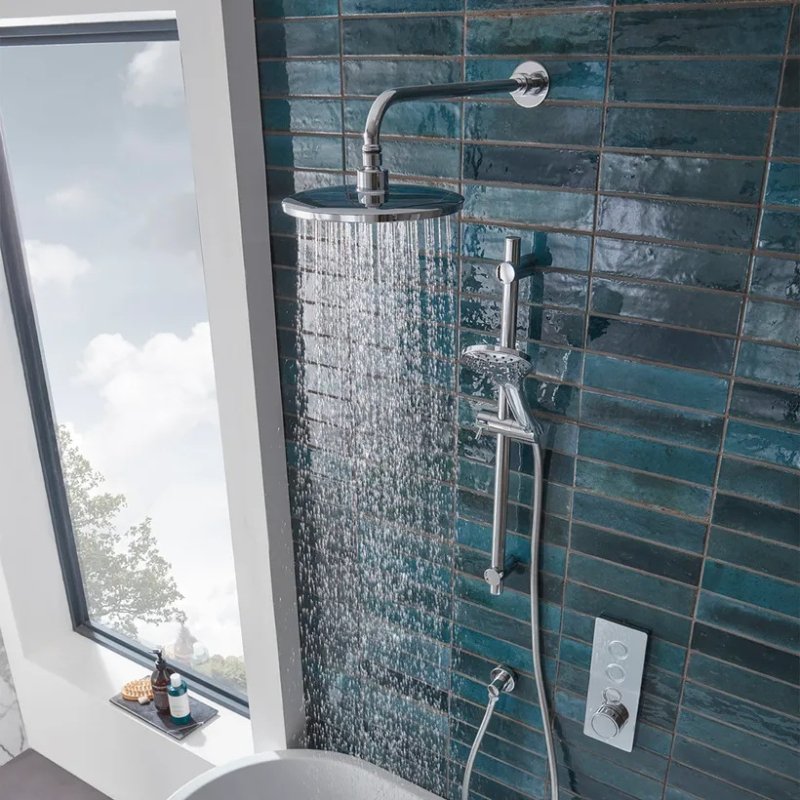Tavistock Axiom Triple Function Push Button Concealed Shower Valve - Chrome