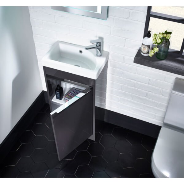 Tavistock Sequence 1 Door Floor standing Vanity Unit With Basin - 450mm Wide - 1 TH - Image 2