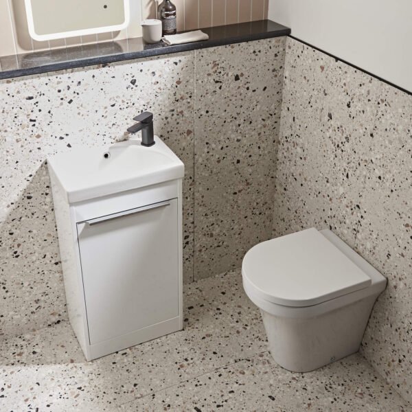 Tavistock Sequence 1 Door Floor standing Vanity Unit With Basin - 450mm Wide - 1 TH