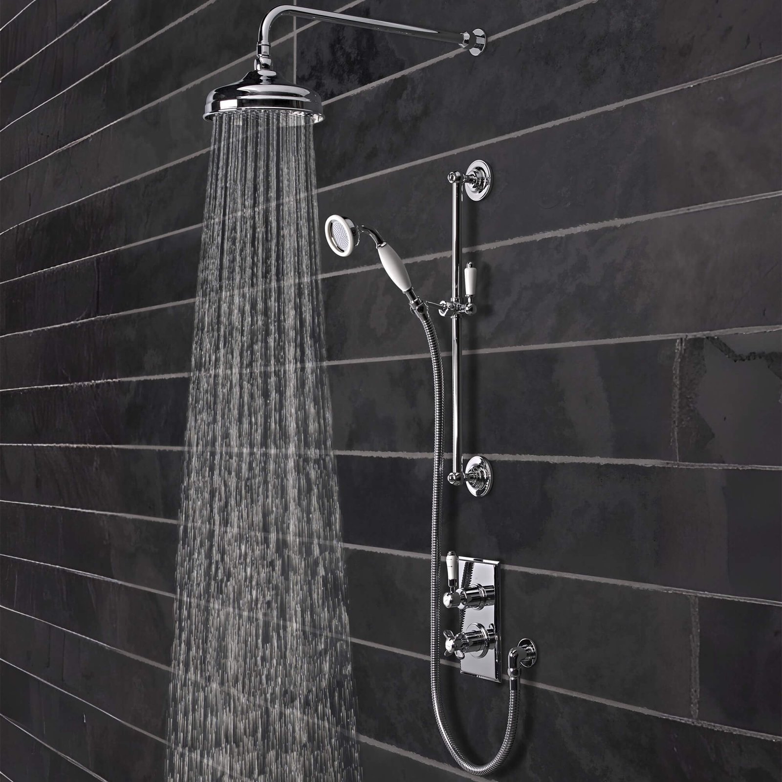 Tavistock Varsity Dual Function Thermostatic Concealed Shower System - Chrome