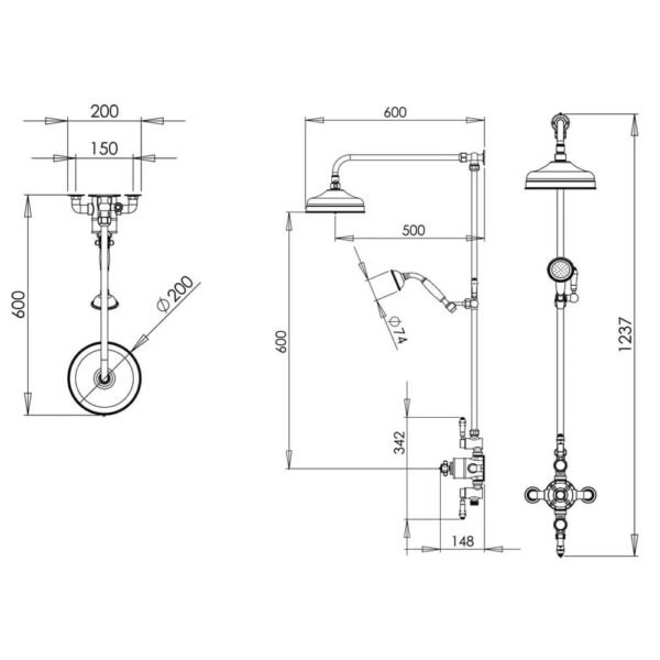Tavistock Varsity Thermostatic Exposed Shower Valve System - Chrome - Image 4
