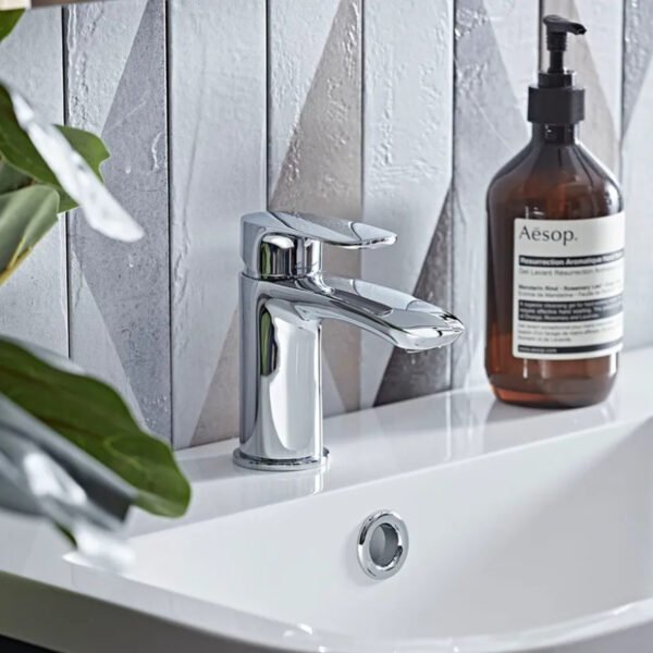 Tavistock Avid Deck Mounted Mini Basin Mixer Tap With Click Waste - Chrome