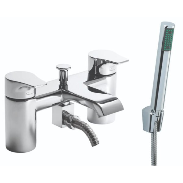 Tavistock Blaze Deck Mounted Bath Shower Mixer Tap With Handset And Hose - Chrome