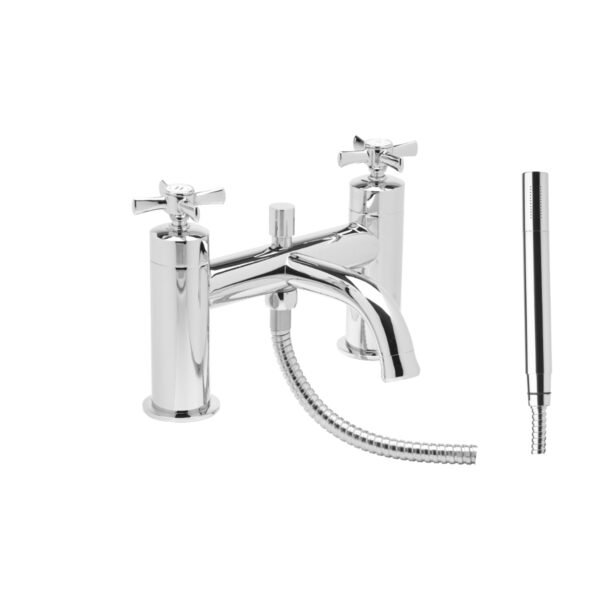 Tavistock Cheltenham Deck Mounted Bath Shower Mixer Tap With Handset And Hose - Chrome