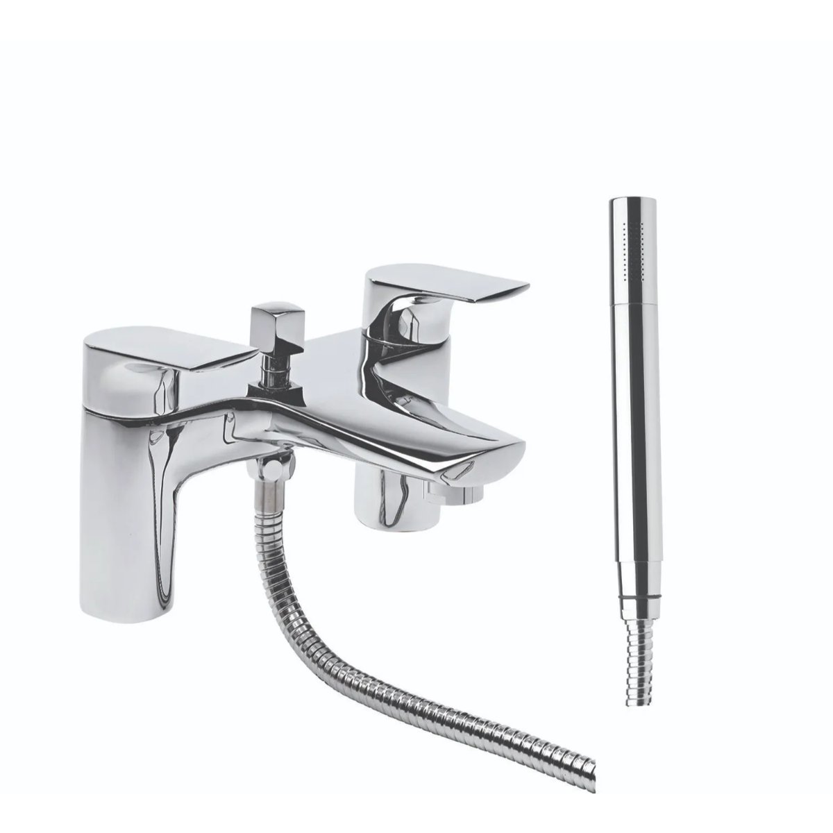 Tavistock Strike Deck Mounted Bath Shower Mixer Tap With Handset And Hose - Chrome