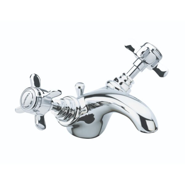 Tavistock Varsity Deck Mounted Basin Mixer Tap With Pop Up Waste - Chrome - Image 2