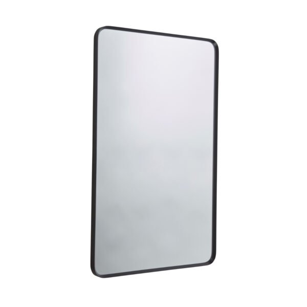 Tavistock Verge Framed Rectangular Non Illuminated Mirror - Matt Black - Image 2