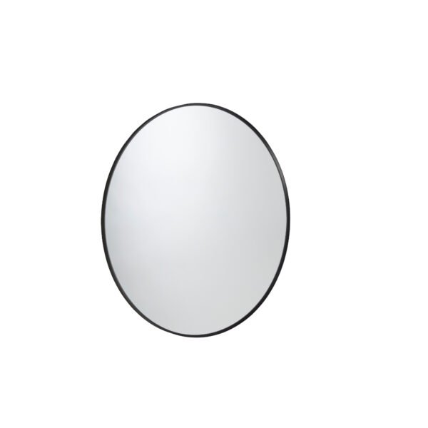 Tavistock Verge Framed Round Non Illuminated Mirror - Matt Black