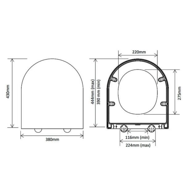 Tavistock Aerial Wall Hung Toilet With Soft Close Seat - White - Image 6