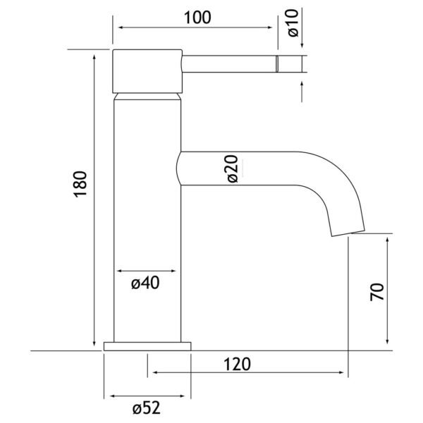 Eastbrook Meriden Mono Basin Mixer Tap And Waste - Image 2