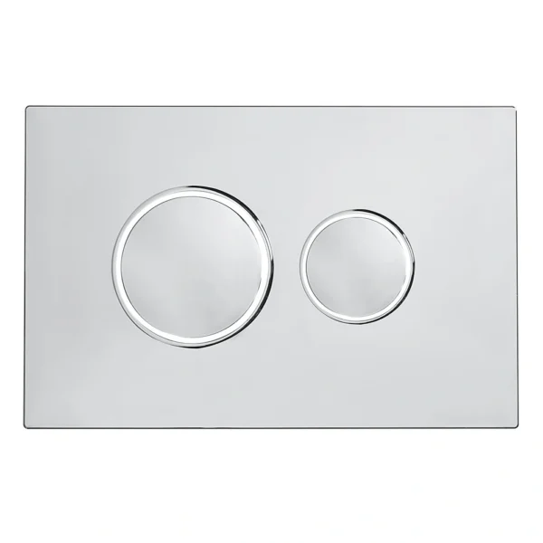 Tavistock Traditional Dual Flush Push Plate - Chrome/White