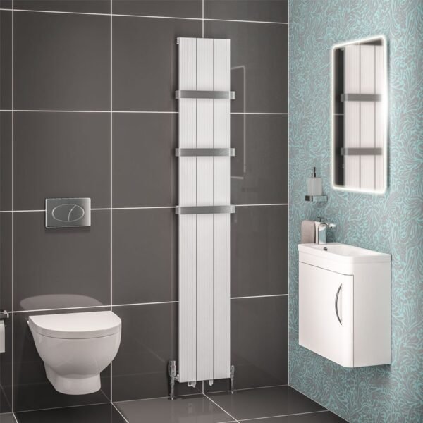 Eastbrook Mersey Aluminium Designer Radiator Matt White - Image 7