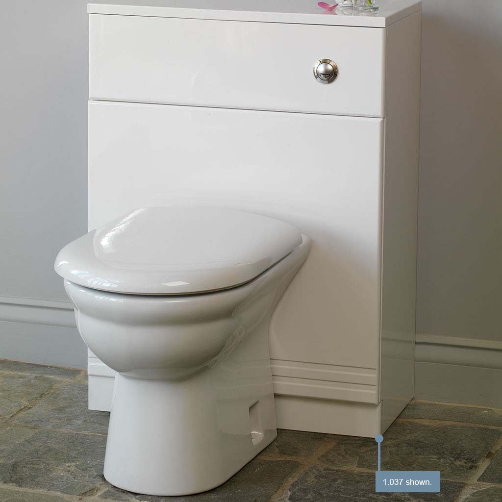 Eastbrook Bonito WC Unit Plinth 300mm Wide White