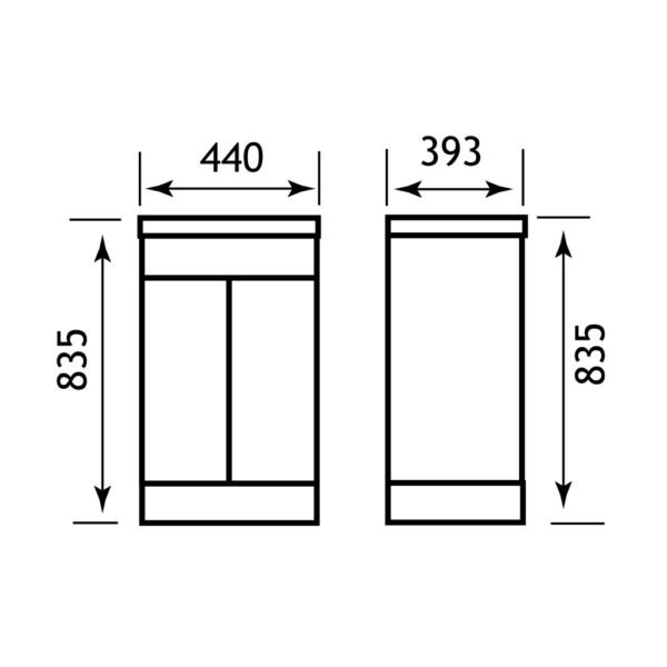 Eastbrook Oslo 2 Door Floorstanding Vanity Unit With Basin 1 TH - Image 5