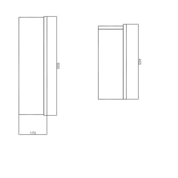 Eastbrook Castilla 1 Drawer Wall Hung Vanity Unit White - Image 2