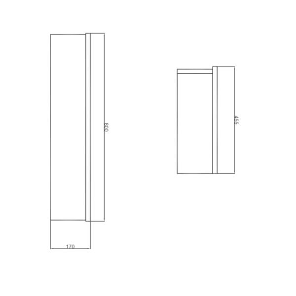 Eastbrook Castilla 1 Drawer Wall Hung Vanity Unit White - Image 3