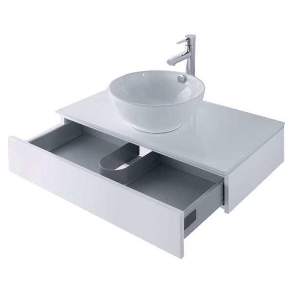 Eastbrook Castilla 1 Drawer Wall Hung Vanity Unit 500mm Wide White