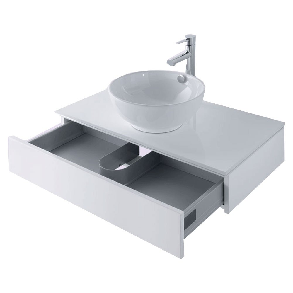 Eastbrook Castilla 1 Drawer Wall Hung Vanity Unit 500mm Wide White