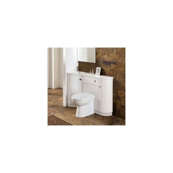 Eastbrook Oslo Curved Vanity Unit End Panel 224mm Wide Gloss White