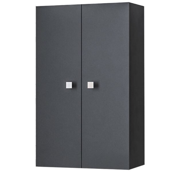 Eastbrook Oslo 2 Door Wall Hung Tall Storage Unit 500mm Wide Matt Anthracite