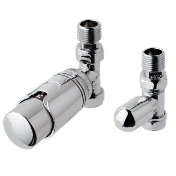 Eastbrook Biava Thermostatic Straight Radiator Valve And Lock Shield
