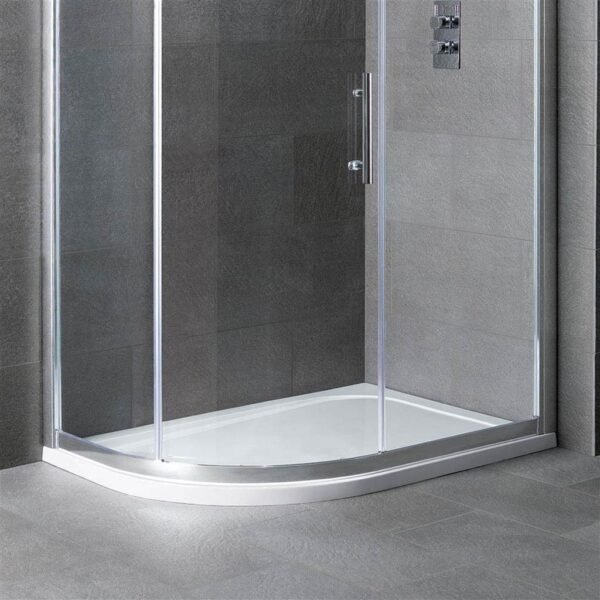 Eastbrook Volente Offset Quadrant Shower Tray White - Image 2