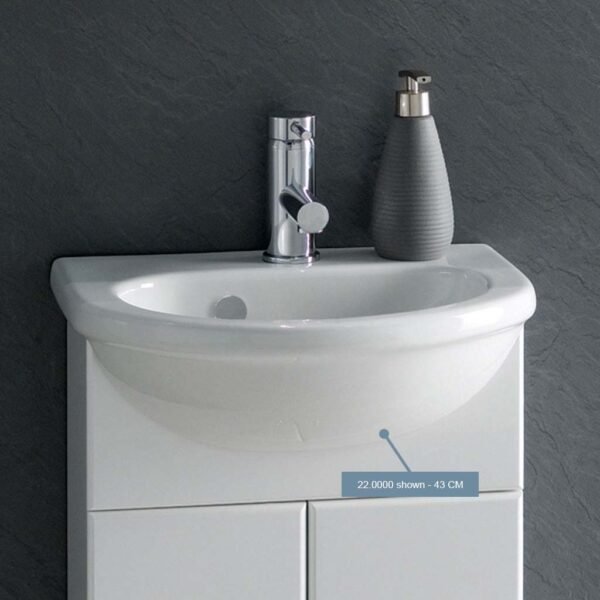 Eastbrook Madrid Semi Recessed Basin 610mm Wide 1 TH White