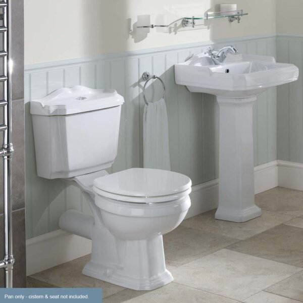 Eastbrook Belgravia Close Coupled Toilet With Cistern And Soft Close Seat White - Image 3