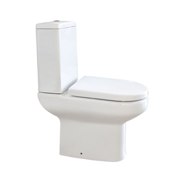 Eastbrook Andelle Close Coupled Toilet With Cistern And Soft Close Seat White