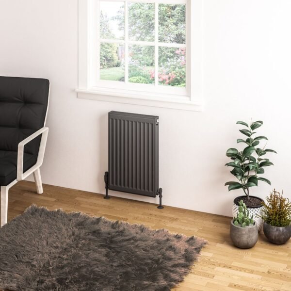 Eastbrook Type 11 Compact Single Panel Radiator Matt Anthracite - Image 2