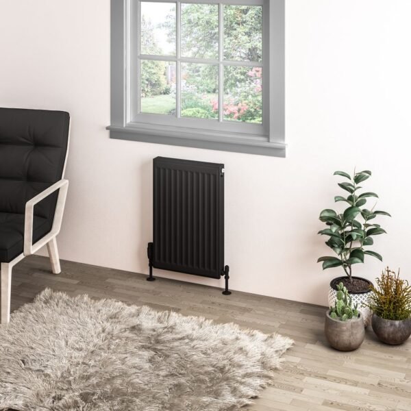 Eastbrook Type 11 Compact Single Panel Radiator Matt Black - Image 2