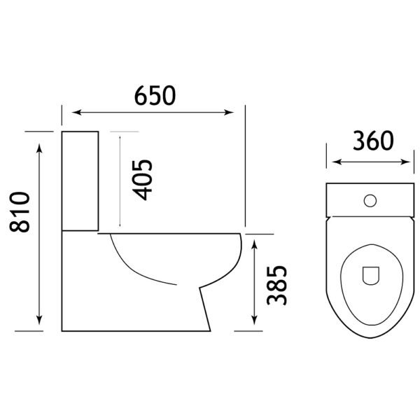Eastbrook Crowthorne Close Coupled Toilet With Cistern And Soft Close Seat White - Image 2