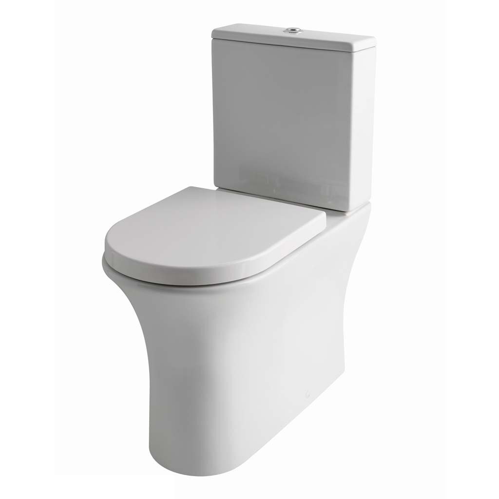 Eastbrook Northall Back To Wall Close Coupled Toilet With Cistern And Soft Close Seat White