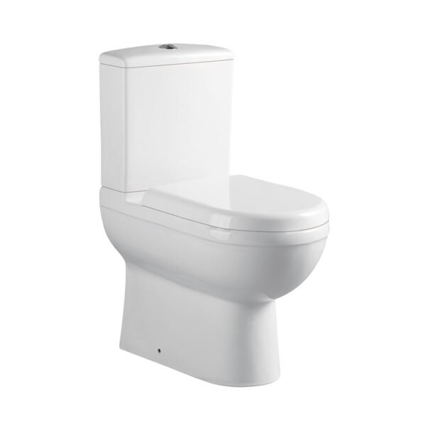 Eastbrook Dura High Level Back to Wall Close Coupled Toilet With Cistern And Soft Close Seat White
