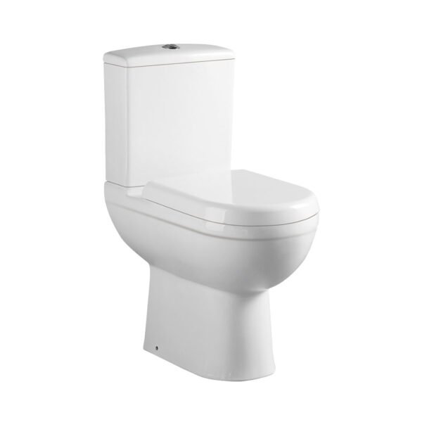 Eastbrook Dura High Level Close Coupled Toilet With Cistern And Soft Close Seat White